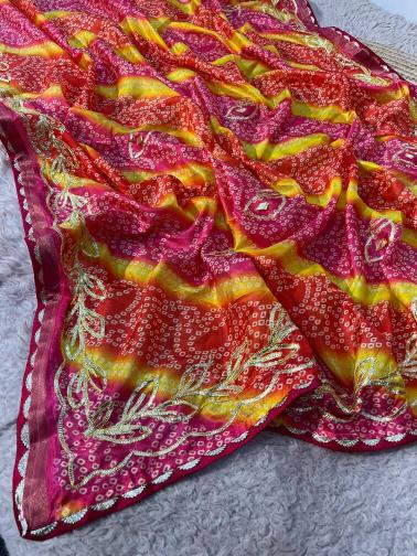 Vinayak bandej print wholesale saree